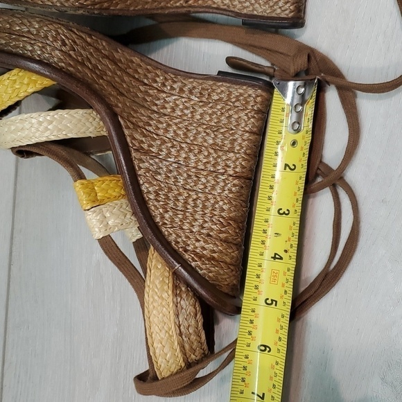 Bottega Veneta Womens Lace Up Wedge Sandals shoes sz 39.5/9.5 - Picture 8 of 14